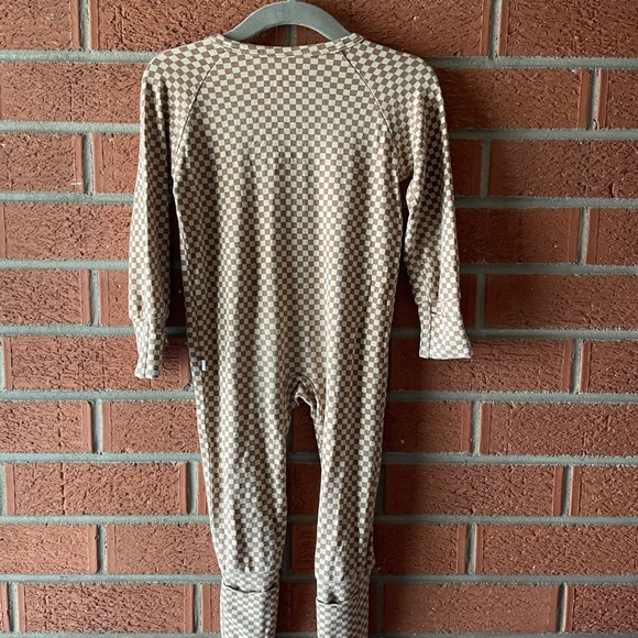 Brixton Phoenix Brown Check | Bamboo Zip Romper - Picture 2 of 4